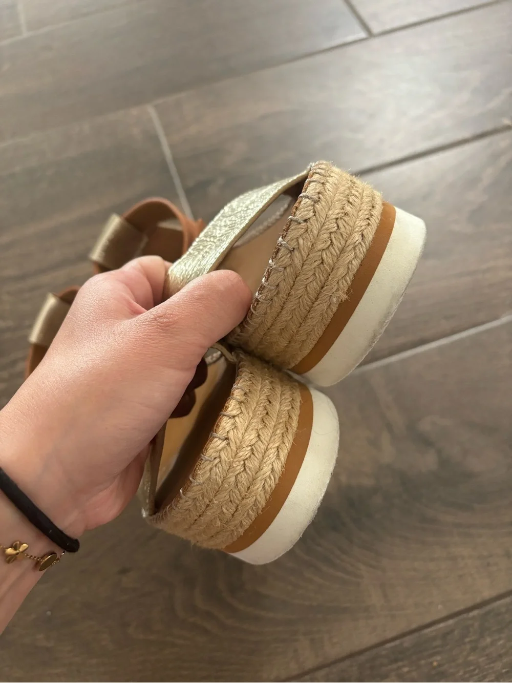 SEE BY CHLOÉ / Glyn Leather Platform Espadrille Sandals